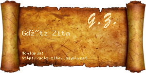 Götz Zita névjegykártya